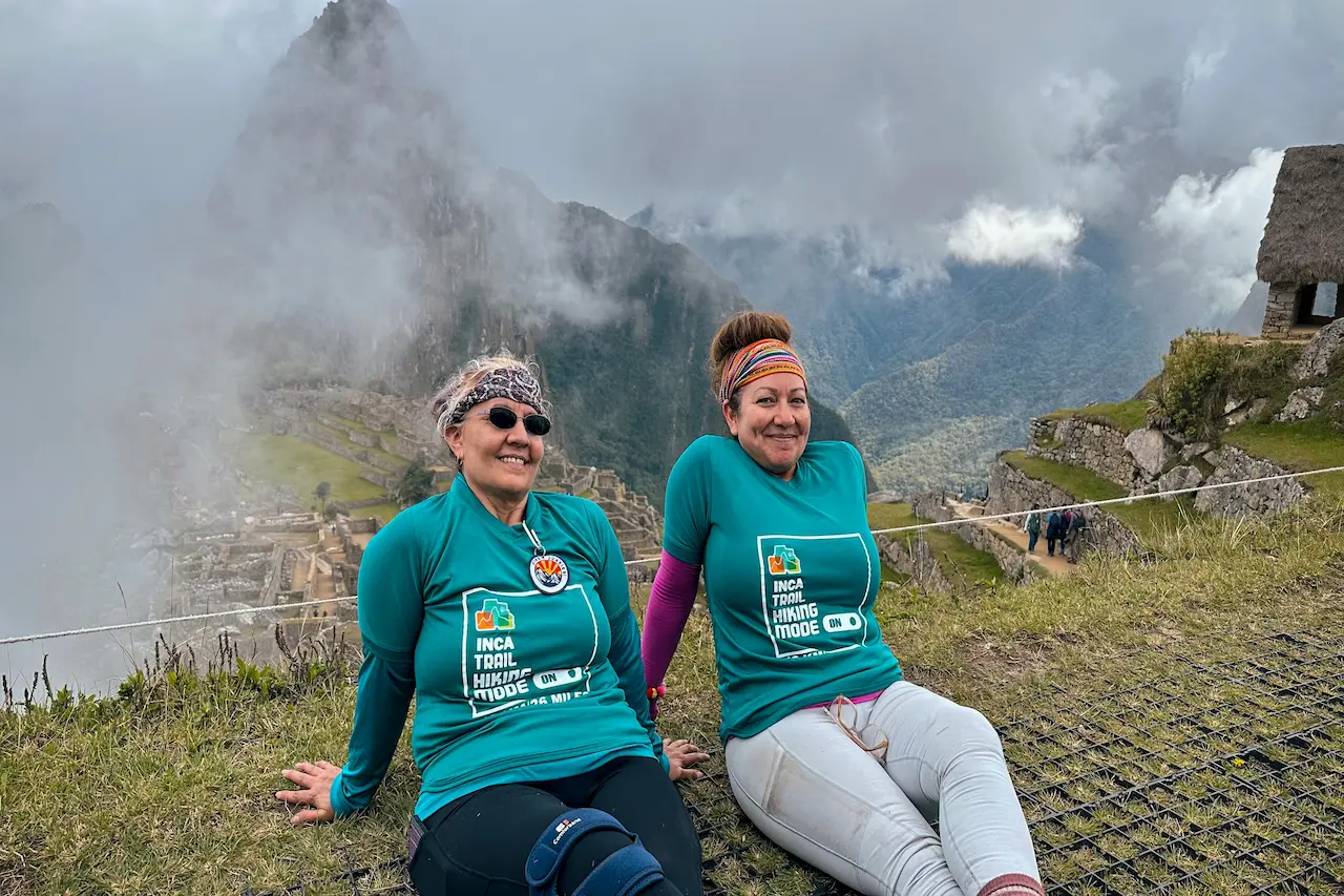 Arrival at Machu Picchu after the 2 day Inca Trail trek
