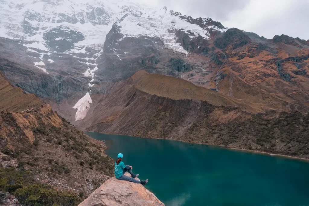 Guided tour at Humantay Lake offering panoramic Andean views.
